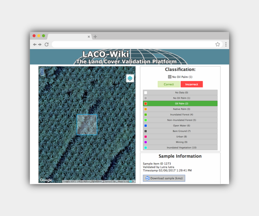 LACO-Wiki campaigner for palm oil maps